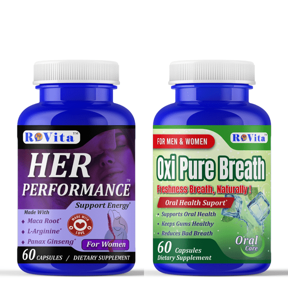Combo of Oral Probiotics for Bad Breath, Teeth & Gums + Female Energy & Gut Health Support  Mood, Stamina, Digestive & Hormonal Balance