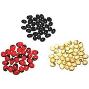 Combo of Original Red, White & Black Chirmi Gunja Beads For Puja 51 Piece Each for Laxmi Pooja, Wealth and Prosperity
