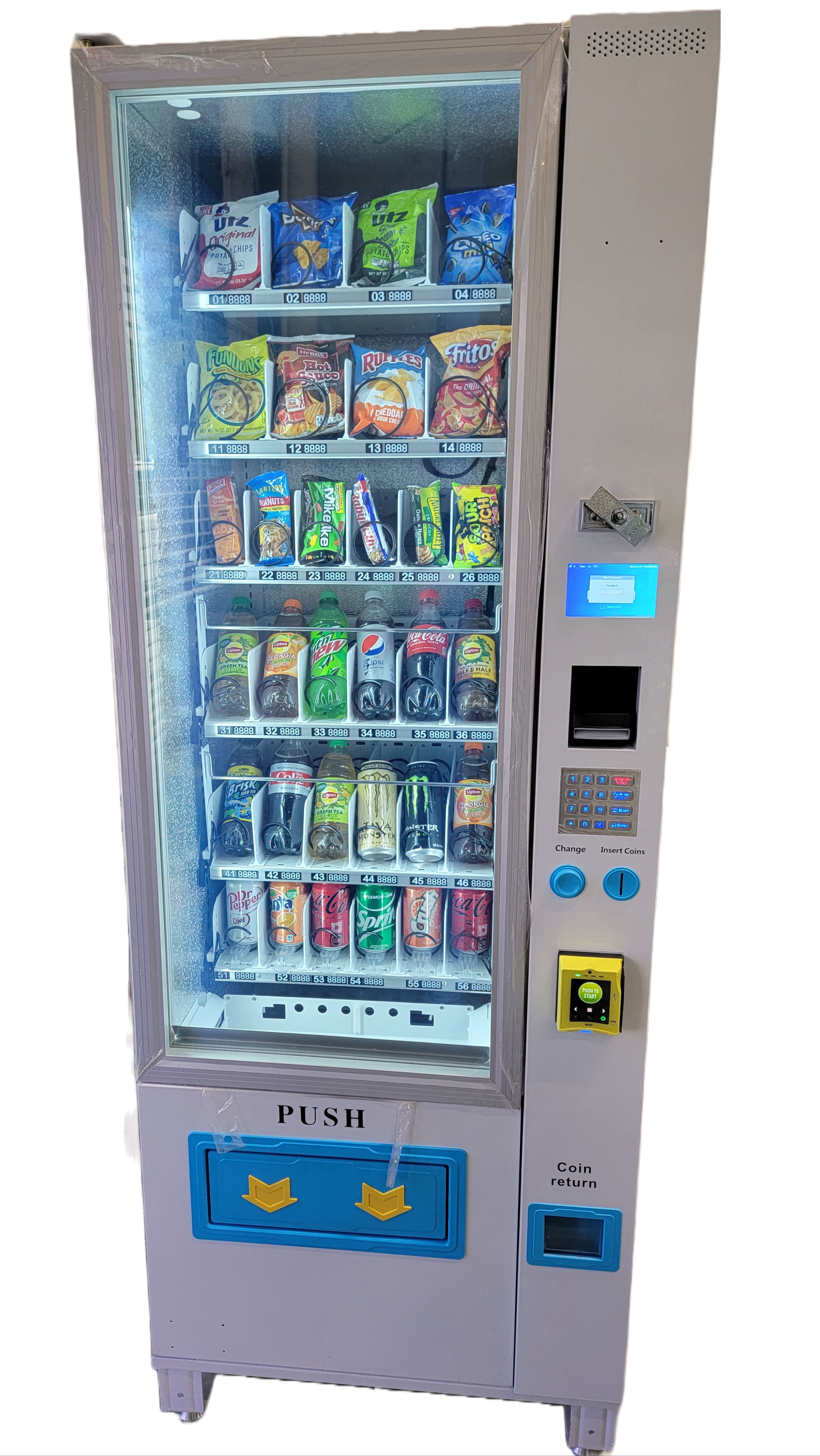 Combo vending machine with Nayax credit card reader 1 year warranty
