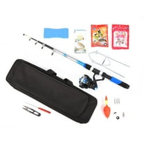 Combos Lixada Fishing Tackle Set With 2.1m Telescopic Fiberglass Fishing Sea Rod  Fishing Reel Fishing Baits Hooks Fishing Bag Kit Seawater Freshwater Suits Professional