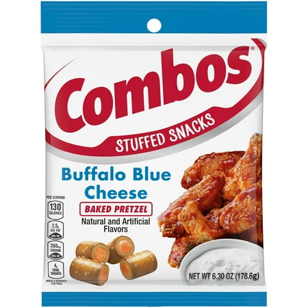 Combos Snacks Buffalo Blue Cheese Baked Pretzel Snacks - 6.3 oz Bag