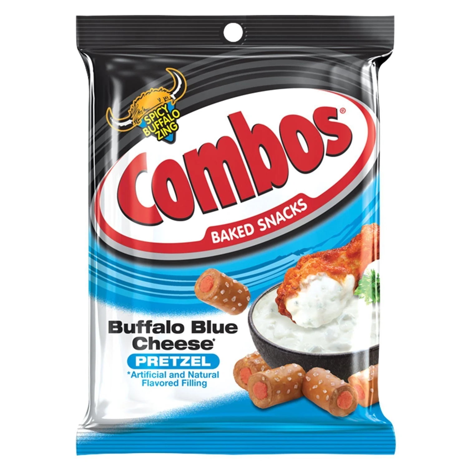 Combos Snacks Buffalo Blue Cheese Baked Pretzel Snacks - 6.3 oz Bag 