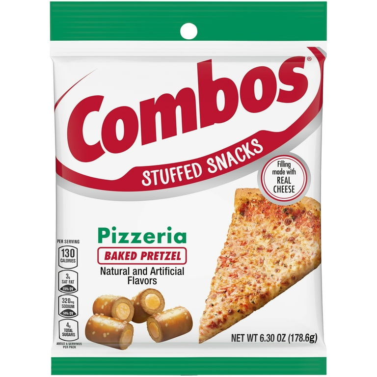 Combos Stuffed Snacks Pizzeria Baked Pretzel Snacks - 6.3 oz Bag