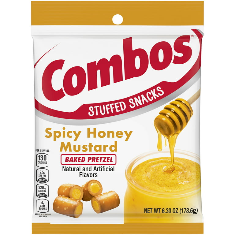 Combos Stuffed Snacks Spicy Honey Mustard Baked Pretzel Snacks