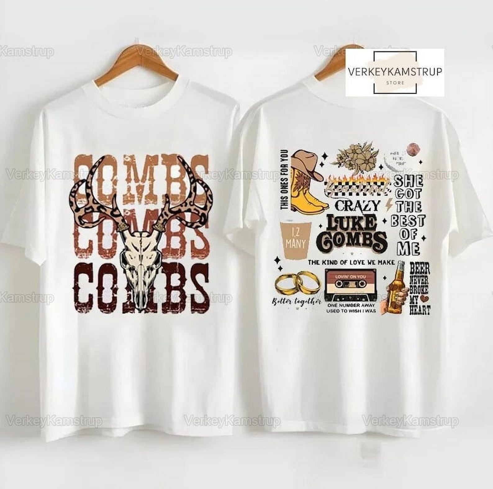 Combs Bullhead Shirt Front And Back, Country Music Shirt, Luke Comb