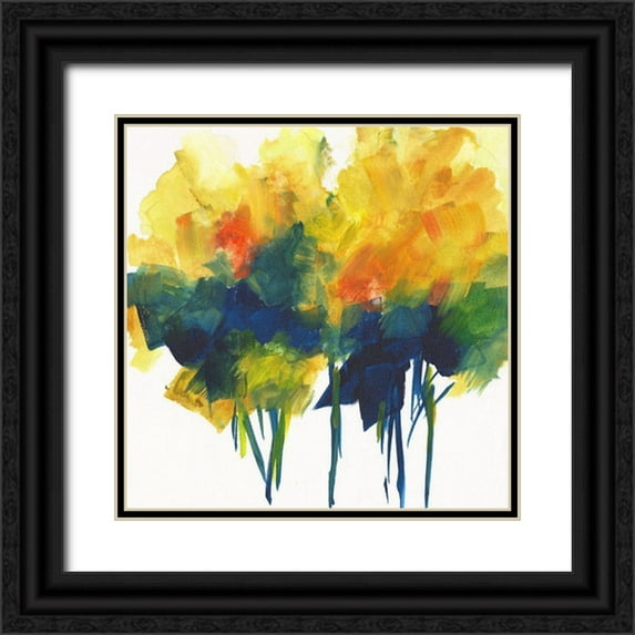Combs, Joyce 12x12 Black Ornate Wood Framed with Double Matting Museum Art Print Titled - Signs of Fall I