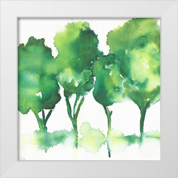 Combs, Joyce 12x12 White Modern Wood Framed Museum Art Print Titled - Springtime Forest