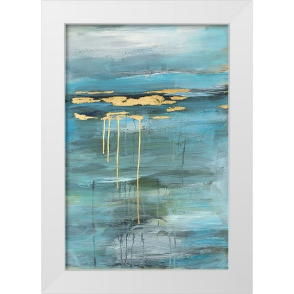 Combs, Joyce 13x18 White Modern Wood Framed Museum Art Print Titled - Distant Shores II