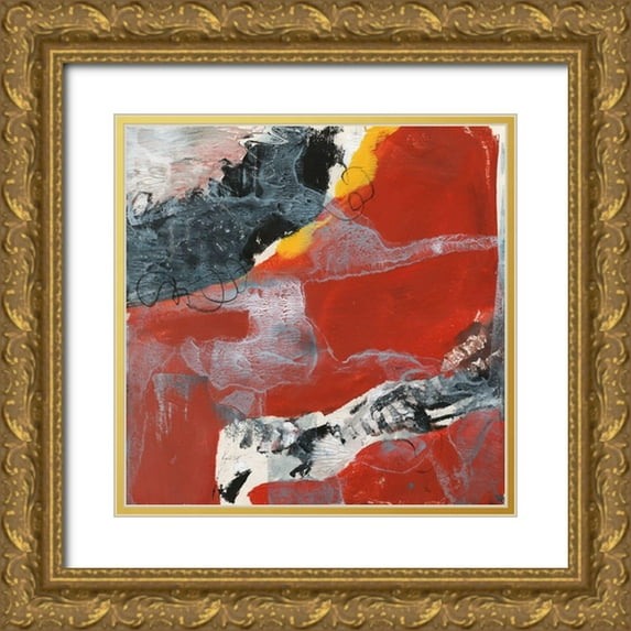 Combs, Joyce 15x15 Gold Ornate Wood Framed with Double Matting Museum Art Print Titled - Lava I