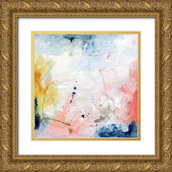 Combs, Joyce 15x15 Gold Ornate Wood Framed with Double Matting Museum Art Print Titled - Pastel Fantasy II