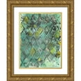 thumbnail image 1 of Combs, Joyce 15x18 Gold Ornate Wood Framed with Double Matting Museum Art Print Titled - Lattice in Green II, 1 of 4