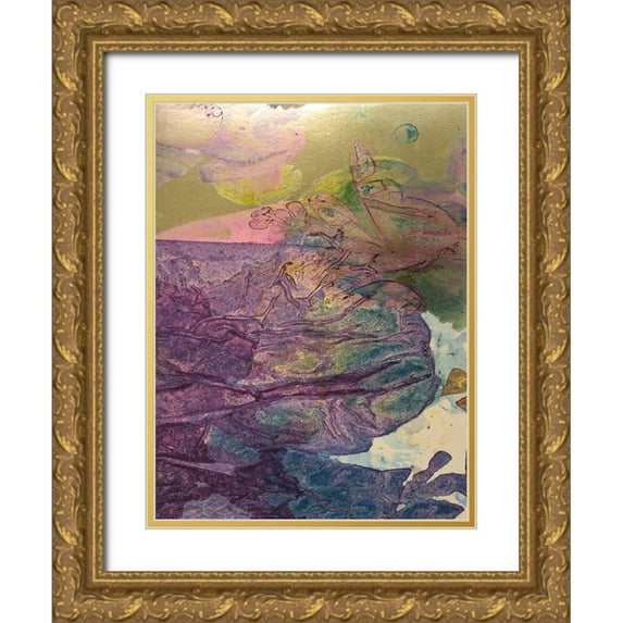 Combs, Joyce 15x18 Gold Ornate Wood Framed with Double Matting Museum Art Print Titled - Monets Landscape V