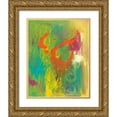 thumbnail image 1 of Combs, Joyce 15x18 Gold Ornate Wood Framed with Double Matting Museum Art Print Titled - Orange Graffiti IV, 1 of 4