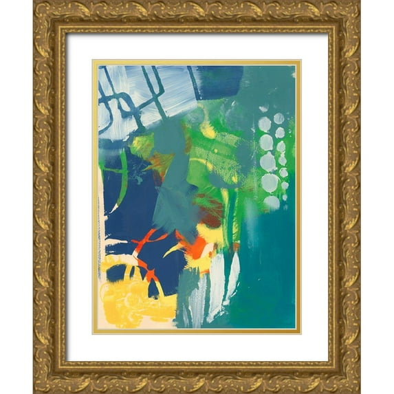 Combs, Joyce 19x24 Gold Ornate Wood Framed with Double Matting Museum Art Print Titled - Tropical Graphics III