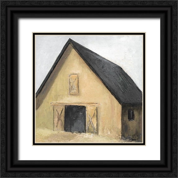 Combs, Joyce 20x20 Black Ornate Wood Framed with Double Matting Museum Art Print Titled - On the Farm V