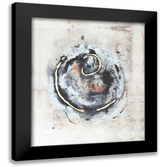 Combs, Joyce 20x23 Black Modern Framed Museum Art Print Titled - Embellished Circular Energy III