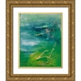 thumbnail image 1 of Combs, Joyce 20x24 Gold Ornate Wood Framed with Double Matting Museum Art Print Titled - Peaceful Diptych I, 1 of 4