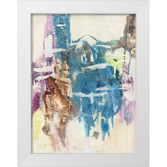 Combs, Joyce 25x32 White Modern Wood Framed Museum Art Print Titled - Jungle Magic II
