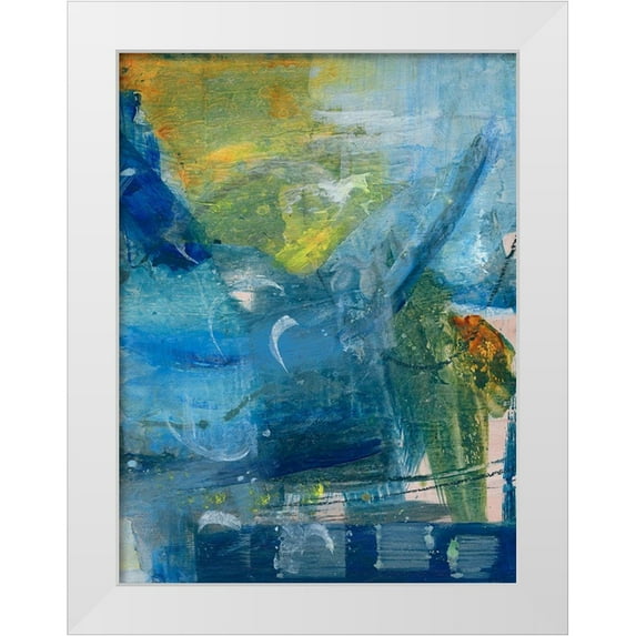 Combs, Joyce 25x32 White Modern Wood Framed Museum Art Print Titled - Spring Winds IV