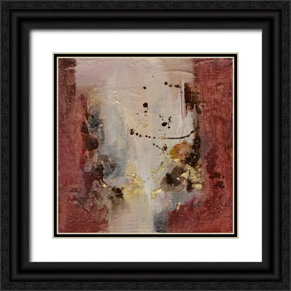 Combs, Joyce 26x26 Black Ornate Wood Framed with Double Matting Museum Art Print Titled - Early Autumn Abstract I