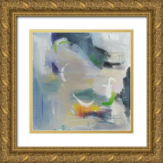 Combs, Joyce 26x26 Gold Ornate Wood Framed with Double Matting Museum Art Print Titled - Floating Fantasies I