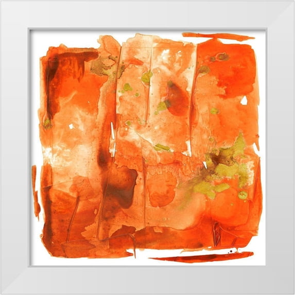 Combs, Joyce 26x26 White Modern Wood Framed Museum Art Print Titled - Orange Crush