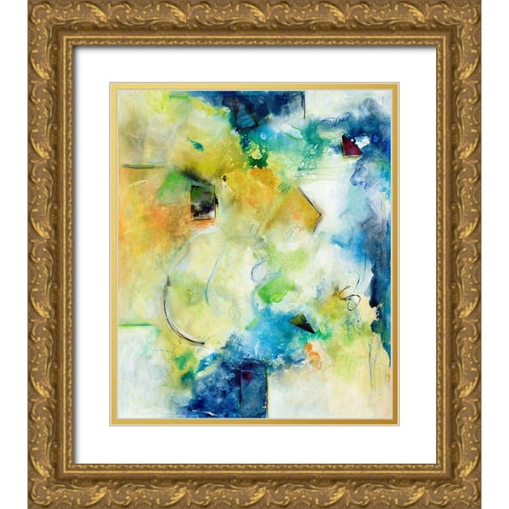 Combs, Joyce 26x30 Gold Ornate Wood Framed with Double Matting Museum Art Print Titled - Starlings II
