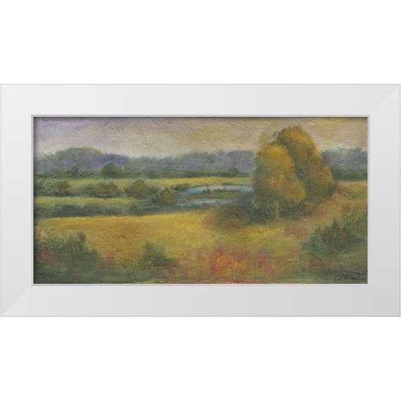 Combs, Joyce 32x18 White Modern Wood Framed Museum Art Print Titled - El Dorado Lake II