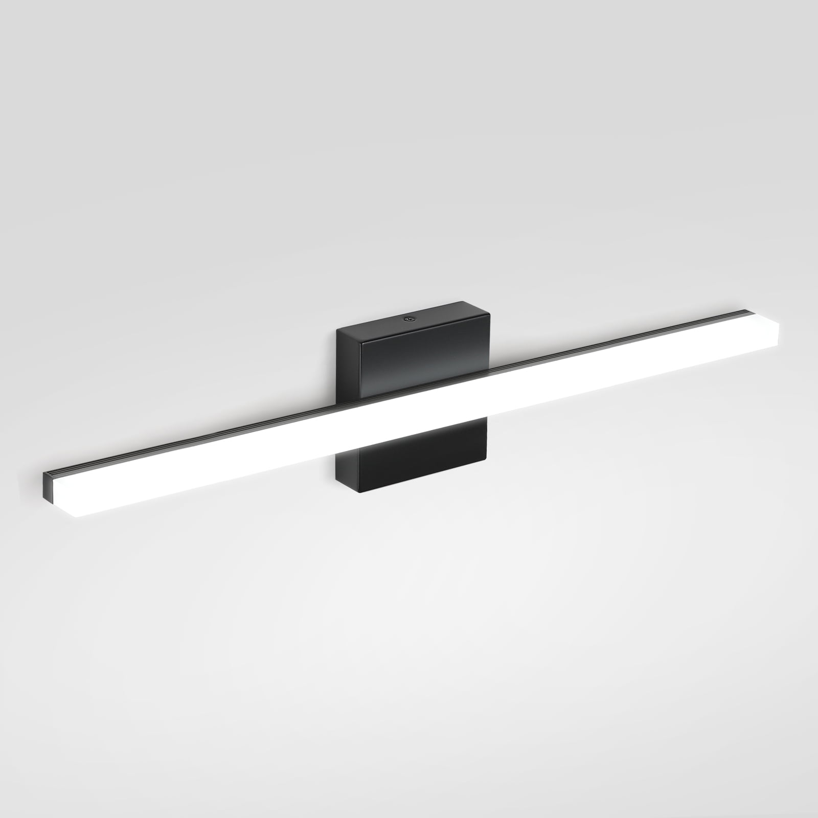 Combuh 24in Vanity Light Black Bathroom Light Fixtures LED Wall Lamp for Living Room Hallway Cabinet Porch