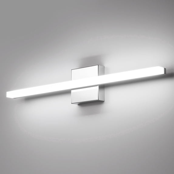 Combuh Bathroom Light Fixtures Modern LED Vanity Light Bar, 24 inch 14W Long Linear Bath Lighting Over Mirror Wall Lamps for Restroom Bedroom Cool White 6000K