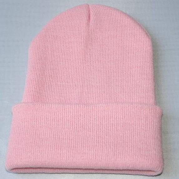 Comdrip Beanie Hat Unisex Fisherman Beanies Cuffed Knit Warm Winter Hats Hop Hip Ski Knitting Winter Caps Pink One Size
