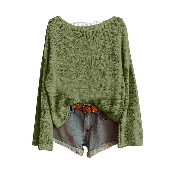 Comdrip Cozy Sweater, Women's Casual Long Sleeve V Neck Lightweight Pullover Sweater Tops Winter Warm Layer Top Lightweight Sweater for Women Blackish Green 2XL