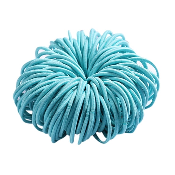 Comdrip No Crease Small Hair Ties Elastic Hair Ponytail Holder Hair Accessories for Baby Girls 1 of 3 Cm Infants Toddlers Kids Rubber Color Rope Jewelry Blue One Size