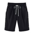 thumbnail image 1 of Comdrip Long Shorts for Women! Shorts for Women Knee Length Plus Size Summer Elastic Waist Beach Long Shorts with Pockets Womens Shorts Casual Black L, 1 of 6