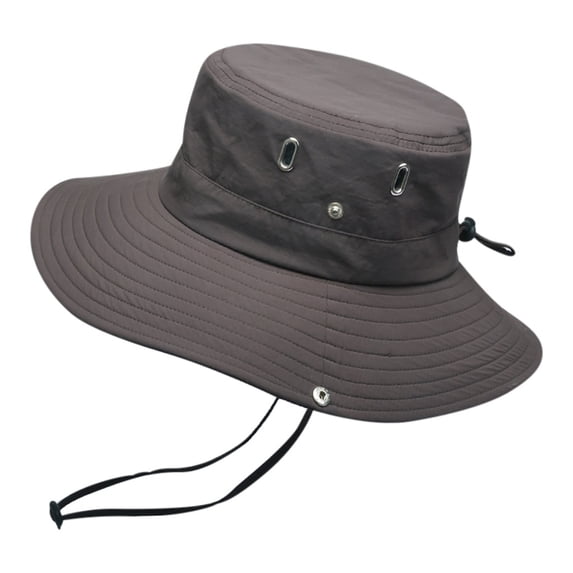 Comdrip Men Bucket Vintage Hat Foldable Summer Fall Breathable Boonie Hat Hiking Beach Fishing Summer Safari Coffee