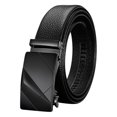 thumbnail image 1 of Comdrip Men's Fashion Trendy Leather Elegant Ratchet Adjustable Comfort Slide Belt Trim to Fit Slide Buckle with Easier Black 1, 1 of 2