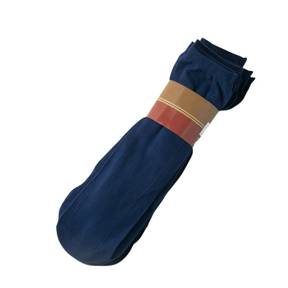 Comdrip Mens Thin Dress Socks, Men's Thin Dress Socks Transparent Business Socks Soft Nylon Dress Socks Navy One Size