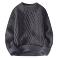 thumbnail image 1 of Comdrip Pullover Sweaters for Women, Womens Winter Oversized Cable Knit Crewneck Sweaters Chunky Pullover Loose Outfits Long Sleeve Pullovers Sweaters for Women 2025 Grey 2XL, 1 of 5