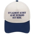 thumbnail image 1 of Comdrip Put It on My Husband's Tab Funky Adult Trucker Snapback Hat for Women Cotton Adjustable Fit Curved Brim Sun Protection Navy, 1 of 1