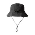 thumbnail image 1 of Comdrip Quick Dry Waterproof Bucket Rain Hat with Chin Strap Packable Unisex Boonie Outdoor Travel Uv Protection Safari Hat Grey One Size, 1 of 6