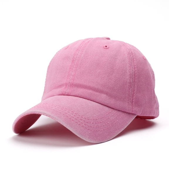 Comdrip Quick Drying Comfortable Baseball Cap for Kids-Adjustable Lightweight Washed Cotton Golf Unisex Toddler Hat Pink One Size