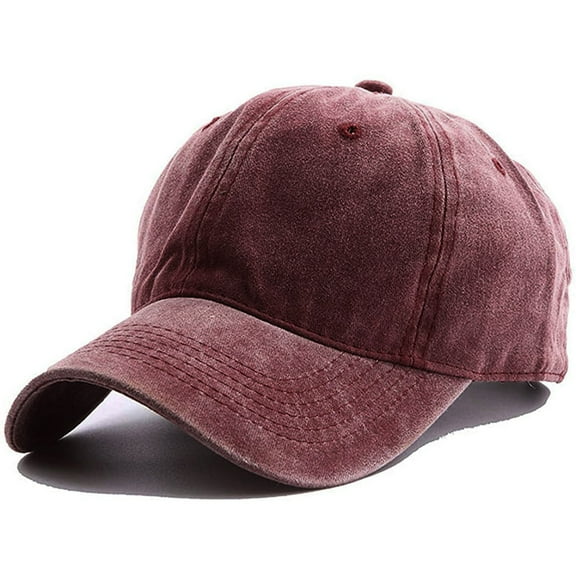 Comdrip Quick Drying Comfortable Baseball Cap for Kids-Adjustable Lightweight Washed Cotton Golf Unisex Toddler Hat Wine One Size