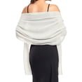 thumbnail image 1 of Comdrip Shawls And Wraps for Evening Dresses Women Elegant Formal Soft Scarf Bridal Scarve Pashmna Wedding Stole White One Size, 1 of 5