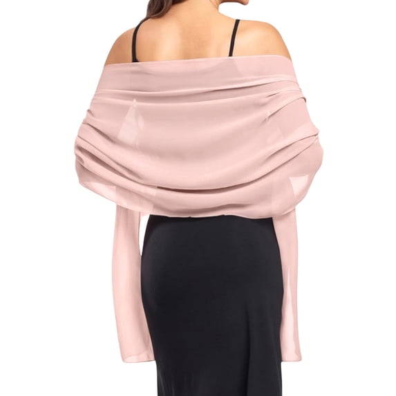 Comdrip Shawls And Wraps for Evening Lightweight Dresses Women Elegant Bridal Shawl Sheer Wrap Pashmina Stole Shoulder Accessory Pink