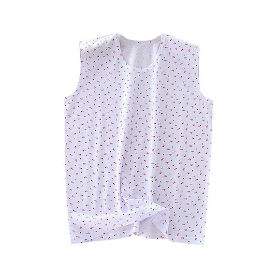 Comdrip Sleep Tank Tops for Women, Womens Tank Tops Loose Fit Casual Basic Pajama Tank Tops Summer Round Neck Sleeveless Tees Comfy Print Camisole Cotton Tank Top Women Red M