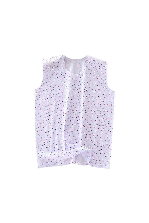 Sleep Tank Tops for Women, Womens Tank Tops Loose Fit Casual Basic Pajama Tank Tops Summer Round Neck Sleeveless Tees Comfy Print Camisole Cotton Tank Top Women Red M
