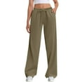 thumbnail image 1 of Comdrip Soft Sweatpants for Women, All Women Casual Linen Pants 30"/32"/34"/36" inseam Waist Beach Summer Trousers with Pockets Womens Tall Sweatpants Khaki XL, 1 of 4