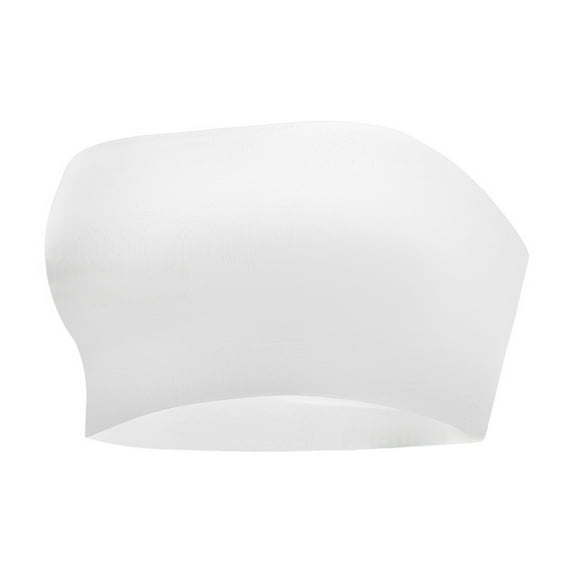 Comdrip Strapless Bandeau Bra, Women's Traceless Large Anti Drop off one Shoulder Wrapped Chest Wrapped Up Bra Seamless Strapless Bra White S