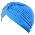 thumbnail image 1 of Comdrip Stretchy Turban Trendy Elegant Caps for Women Chemo Head Wraps Cancer Headwear Comfortable Hats Assorted Colors Sky Blue, 1 of 1