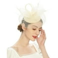 thumbnail image 1 of Comdrip Tea Hats for Women, 2025 Derby Fascinators Hats Tea Party Church Wedding Hats for Women Hair Clip Headwear Fascinators Hats for Women Tea Party Khaki one Size, 1 of 8